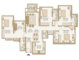 Hiranandani Belicia Nitin Company Thane 4BHK Plan